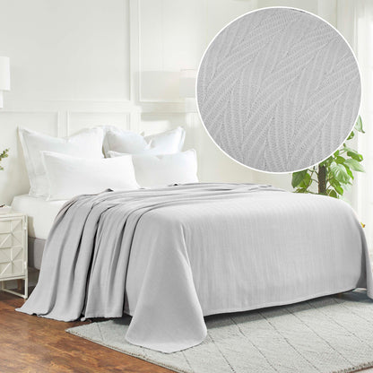 Herringbone All-Season Woven Cotton Blanket