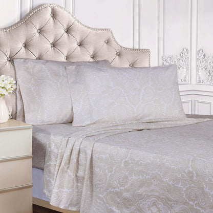 Italian Paisley Cotton Blend 600 Thread Count Deep Pocket Sheet Set