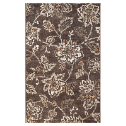 Jacobean Floral Modern Farmhouse Indoor Area Rug or Runner Rug