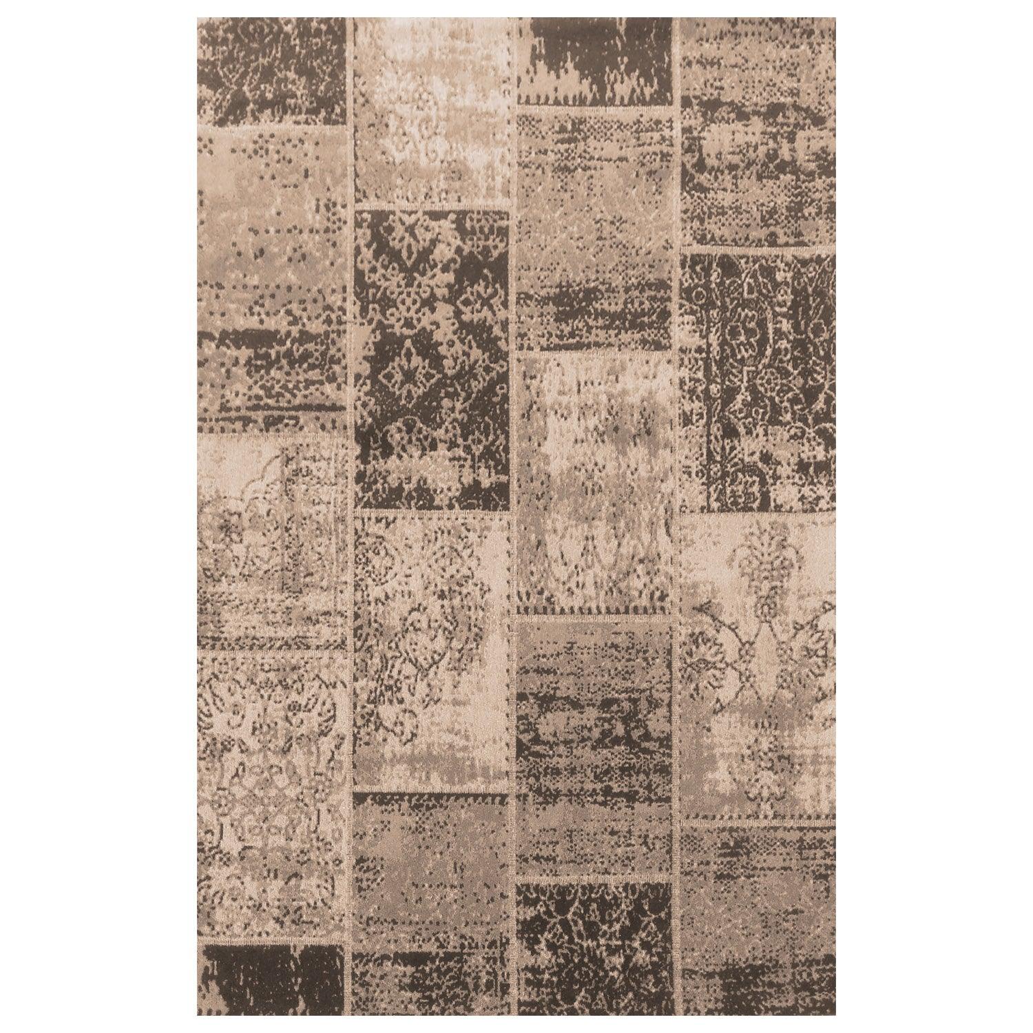 Superior Brighton Oriental Contemporary Distressed Cotton-Blended Area Rug - Brown