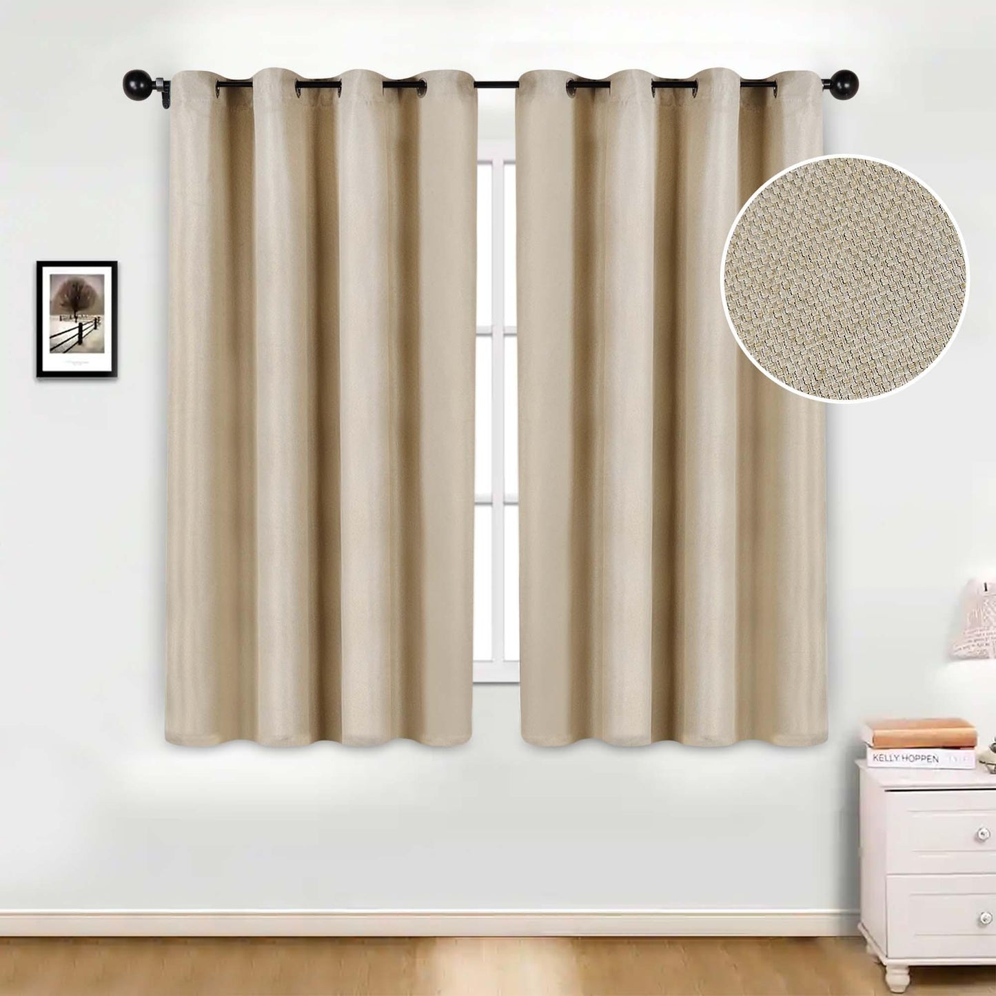 Jaxon Textured Blackout Curtain Set of 2 Panels