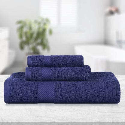 Kendell Egyptian Cotton Quick Drying 3 Piece Towel Set