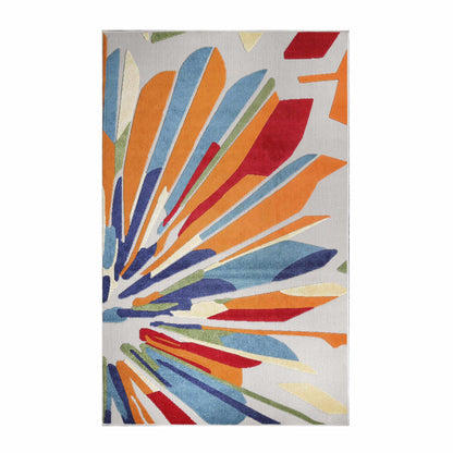 Leander Modern Geometric Abstract Indoor/Outdoor Area Rug or Runner