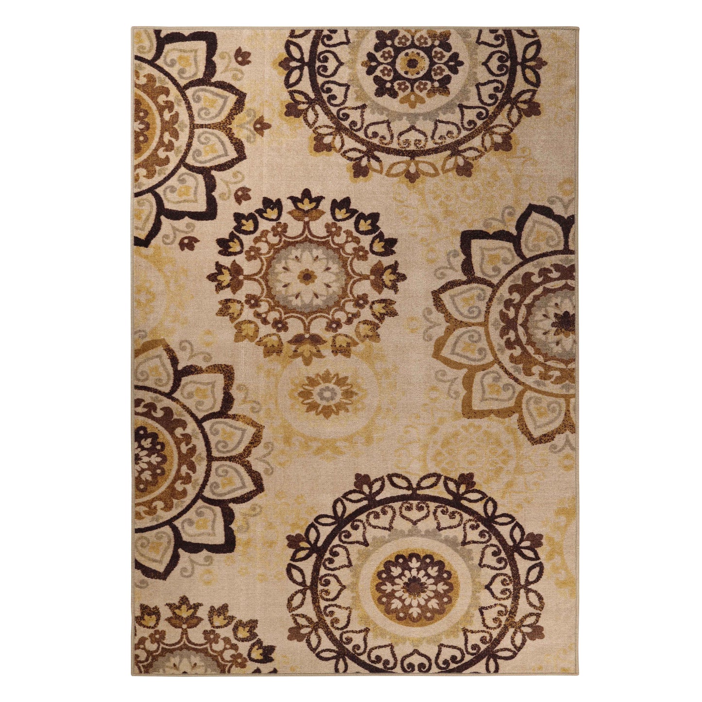 Liena Floral Medallion Non-Slip Washable Area Rug or Runner