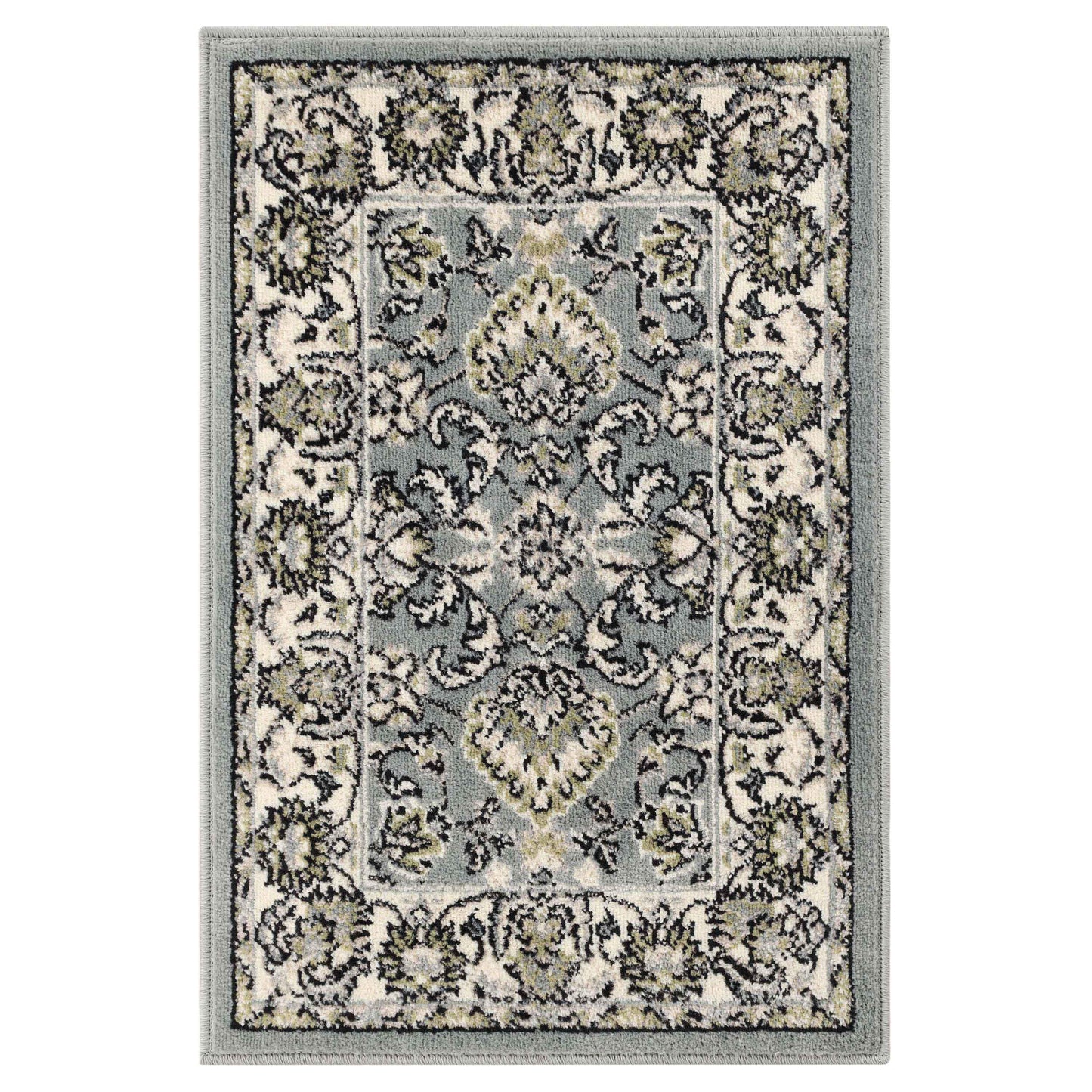 Lille Elegant Floral Indoor Area Rug or Runner Rug Or Door Mat