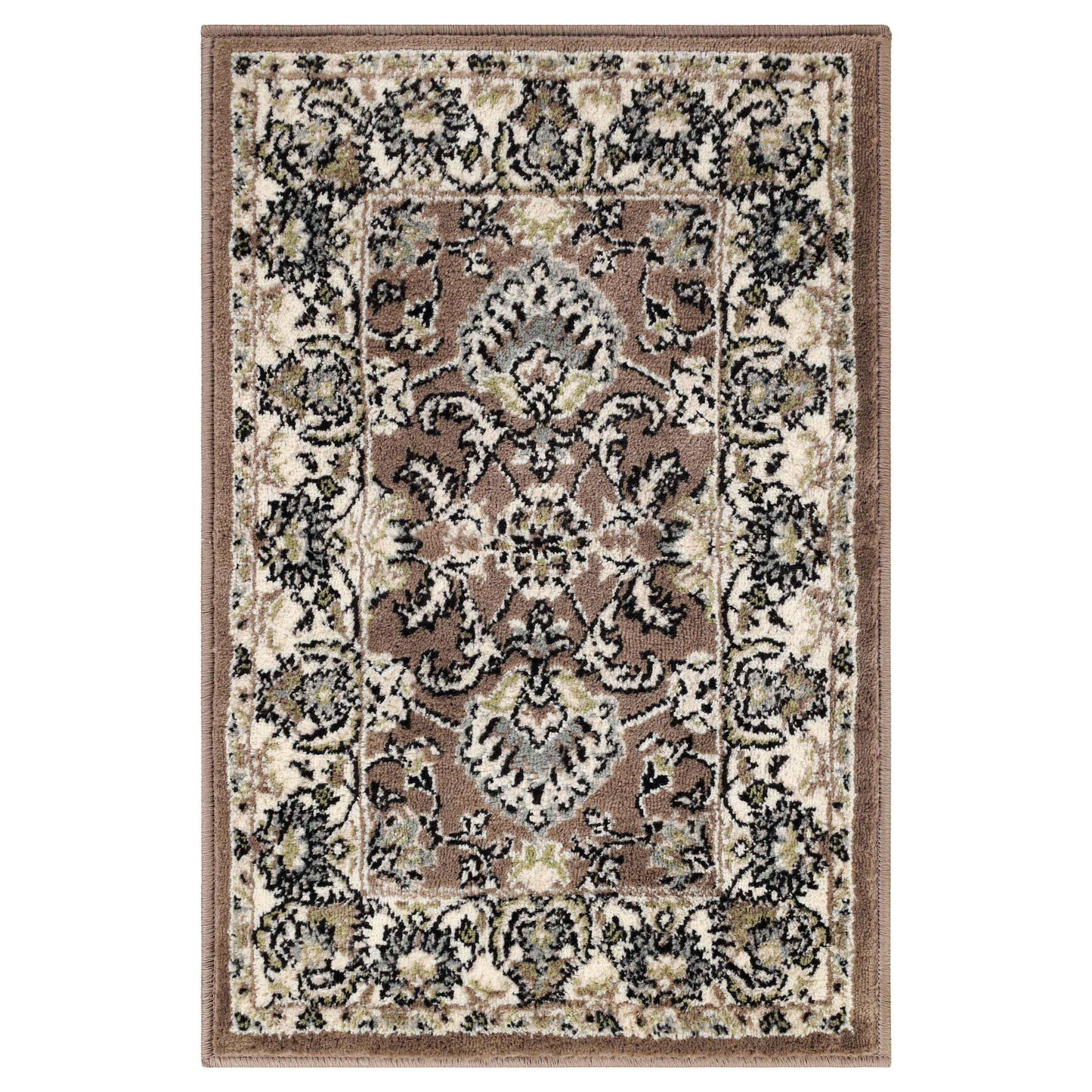 Lille Elegant Floral Indoor Area Rug or Runner Rug Or Door Mat