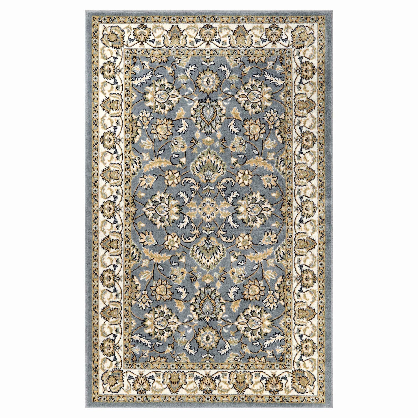Lille Elegant Floral Indoor Area Rug or Runner Rug Or Door Mat