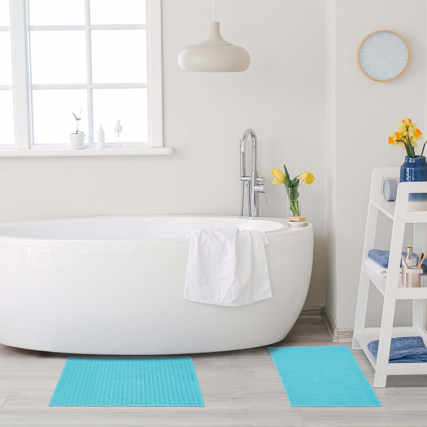 Lined 100% Cotton 1000 GSM 2-Piece Bath Mat Set