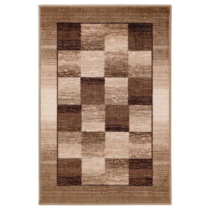 Lockwood Color Block Non-Slip Washable Indoor Area Rug or Runner