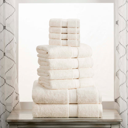 Madeline Egyptian Cotton Pile Plush Heavyweight 10 Piece Towel Set