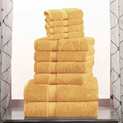 Madeline Egyptian Cotton Pile Plush Heavyweight 10 Piece Towel Set