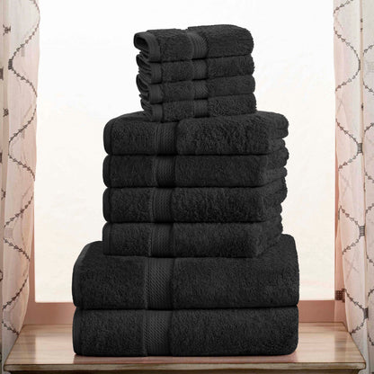 Madeline Egyptian Cotton Pile Plush Heavyweight 10 Piece Towel Set