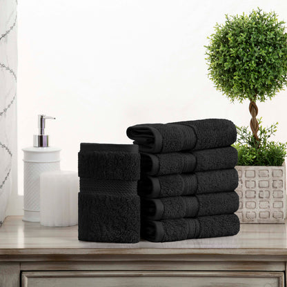 Madeline Egyptian Cotton Pile Plush Heavyweight Face Towel Set of 6