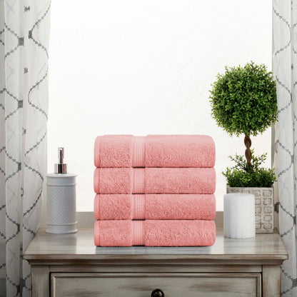 Madeline Egyptian Cotton Pile Plush Heavyweight Hand Towel Set of 4