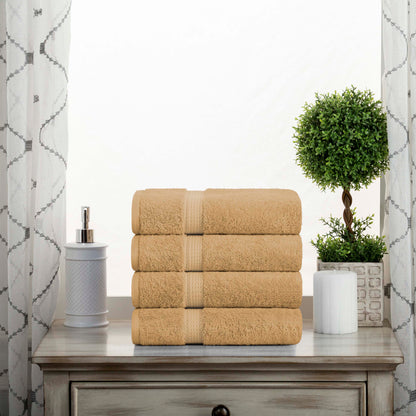 Madeline Egyptian Cotton Pile Plush Heavyweight Hand Towel Set of 4