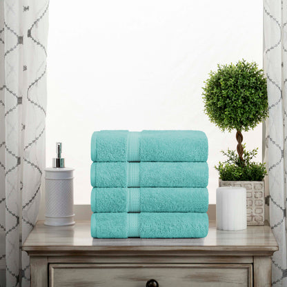 Madeline Egyptian Cotton Pile Plush Heavyweight Hand Towel Set of 4