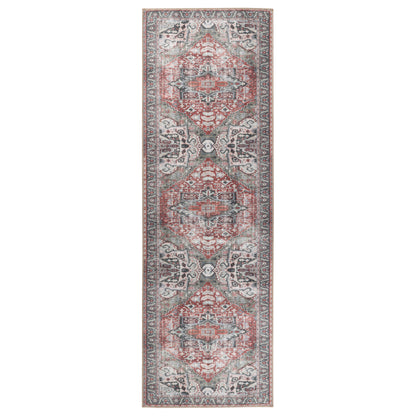 Mesa Rustic Medallion Border Indoor Area Rug or Runner Rug