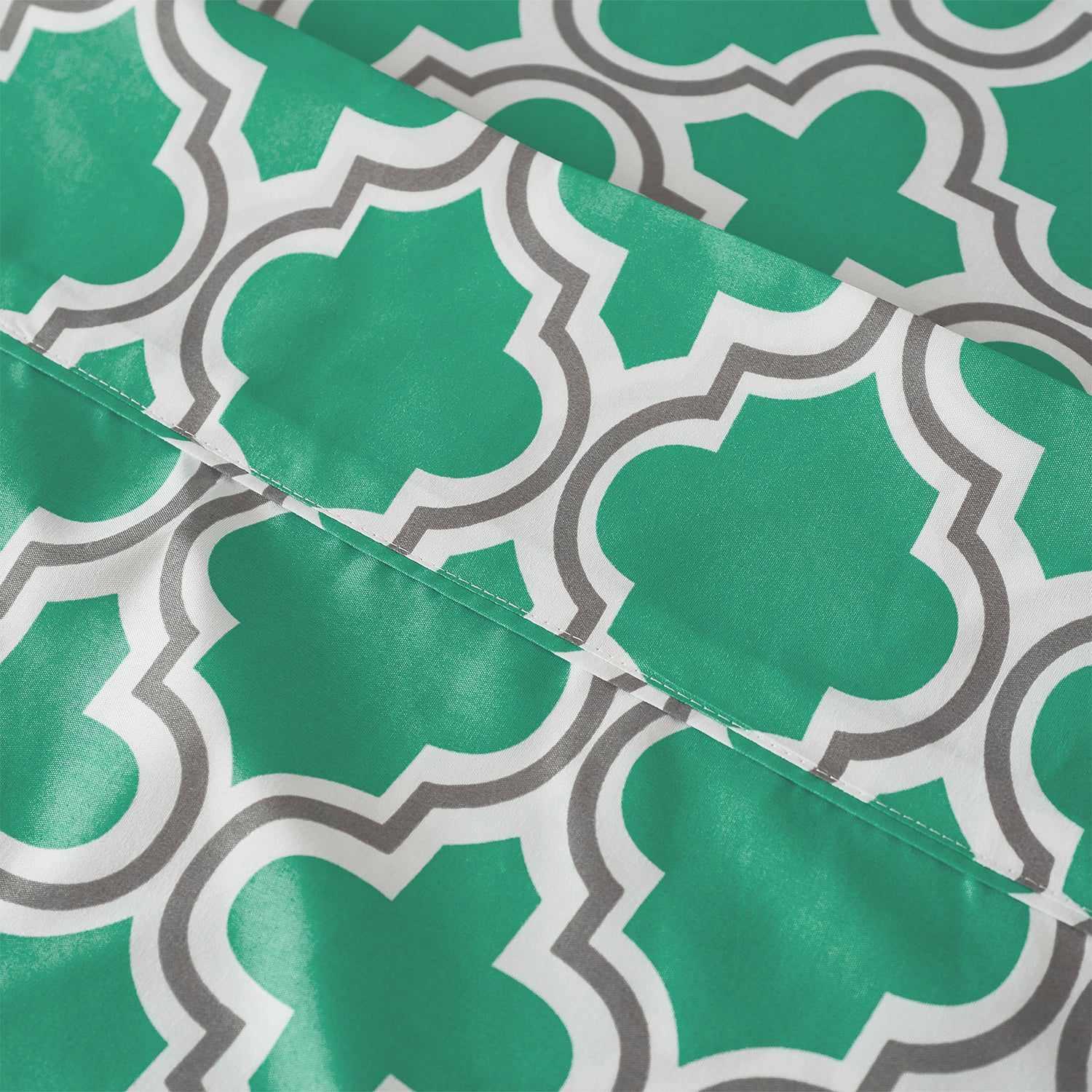  Superior Microfiber Wrinkle Resistant and Breathable Trellis Deep Pocket Sheet Set - Teal