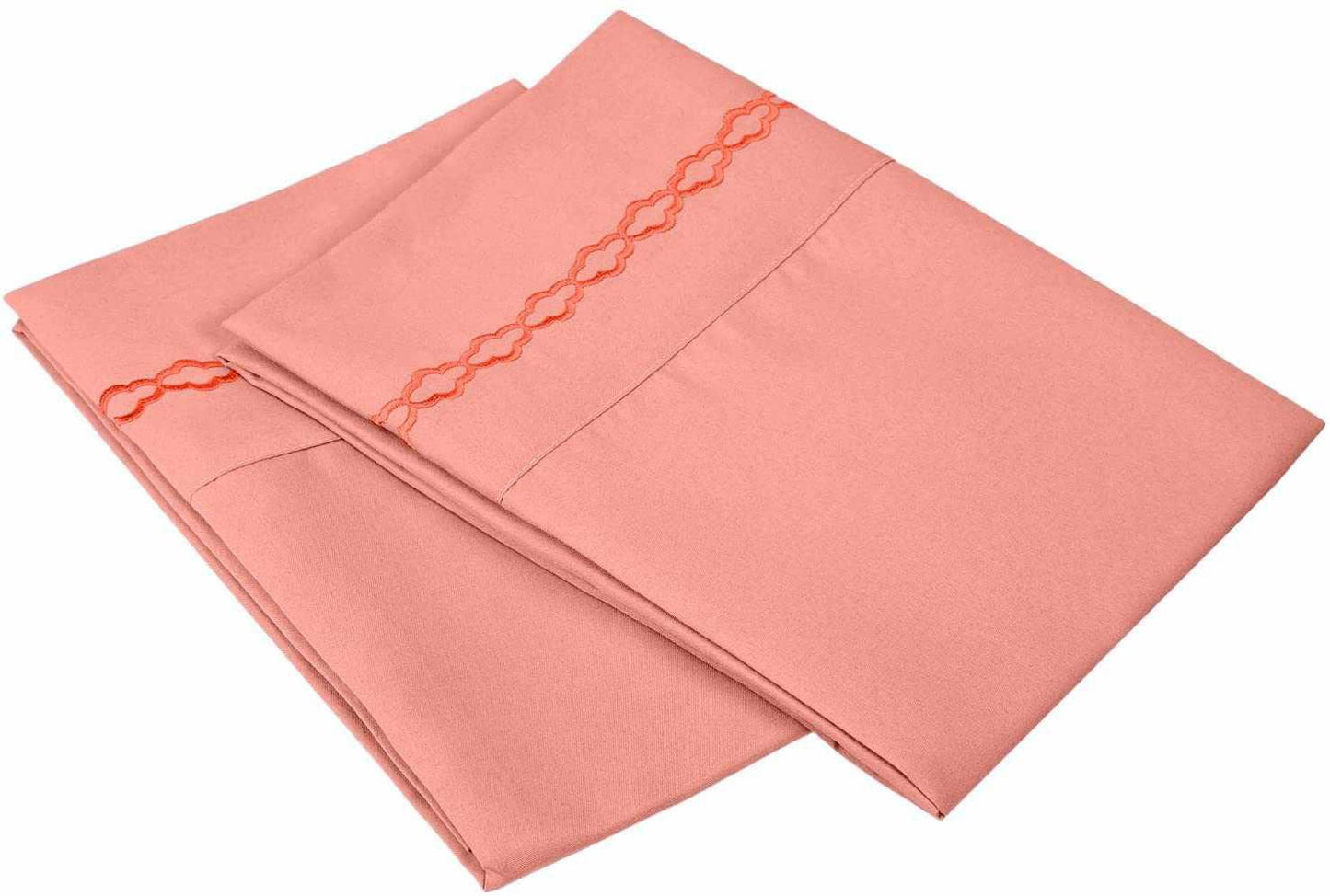  Embroidered Moroccan Trellis Wrinkle Resistant 2-Piece Pillowcase Set - Blossom