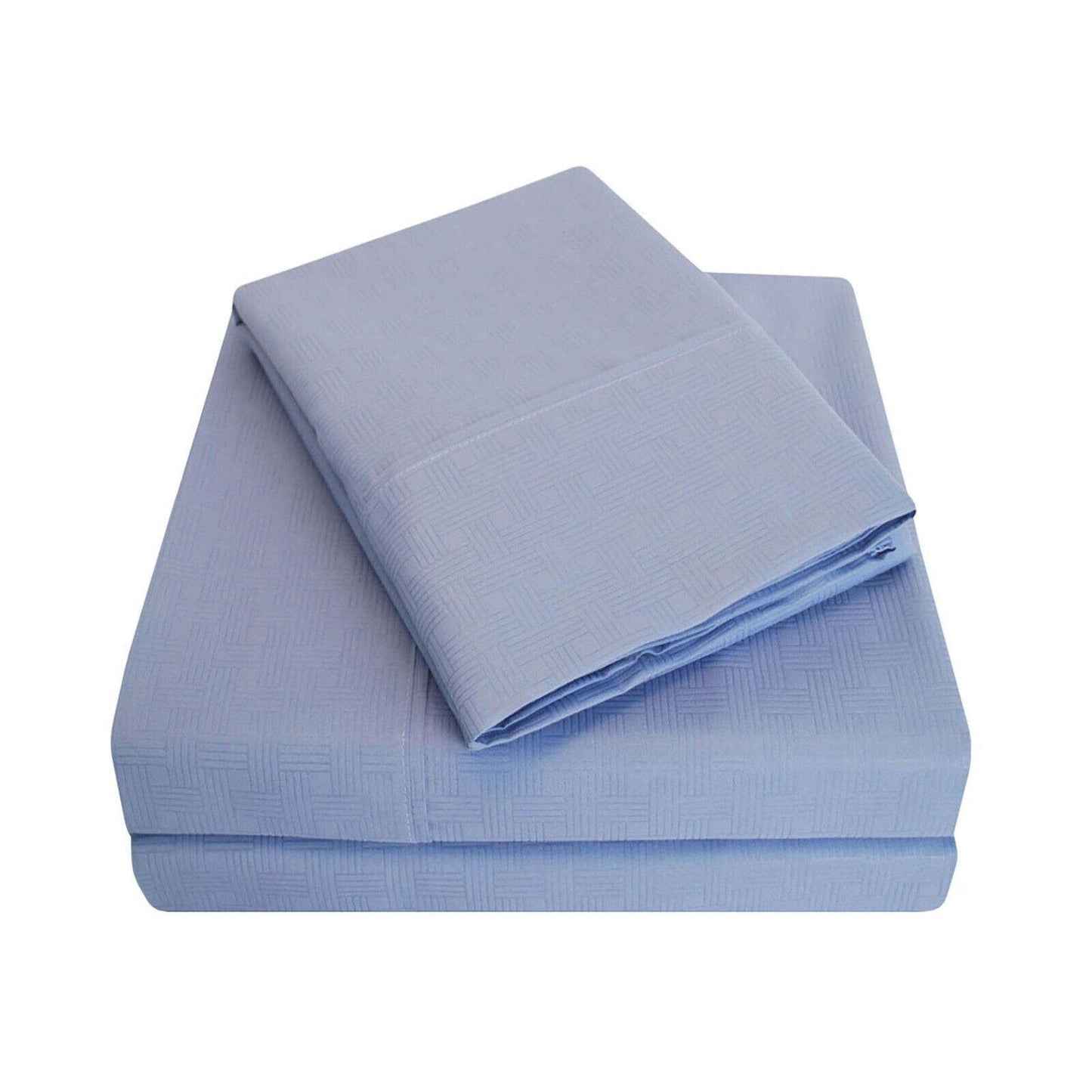 Microfiber Embossed Basketweave Deep Pocket Sheet Set