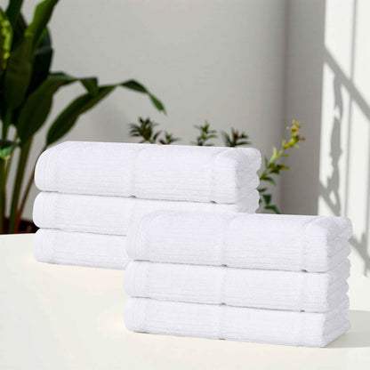 Milo Smart Twist Cotton Medium Weight Solid Hand Towels, Set of 6