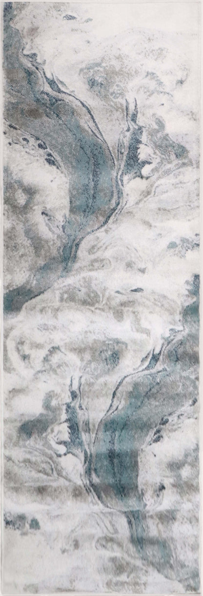 Morwenna Modern Abstract Watercolor Plush Indoor Area Rug Or Runner