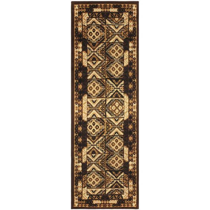 Tribal Geometric Mosaic Indoor Area Rug or Runner Rug