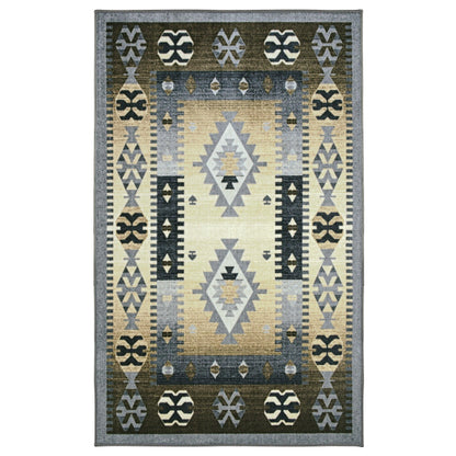 Motega Aztec Non-Slip Indoor Area Rug or Runner