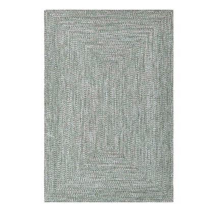 Multi Toned Braided Area Rug Bohemian Indoor Outdoor Rugs