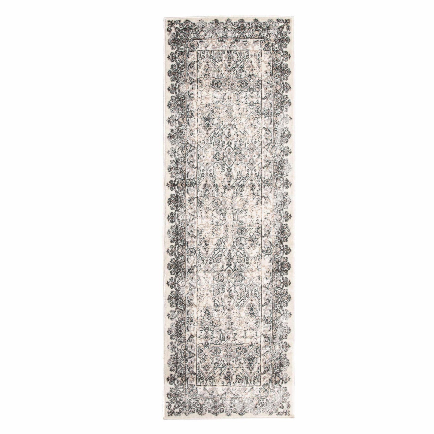 Superior Myel Distressed French Inspired Area Rug - Mulberry