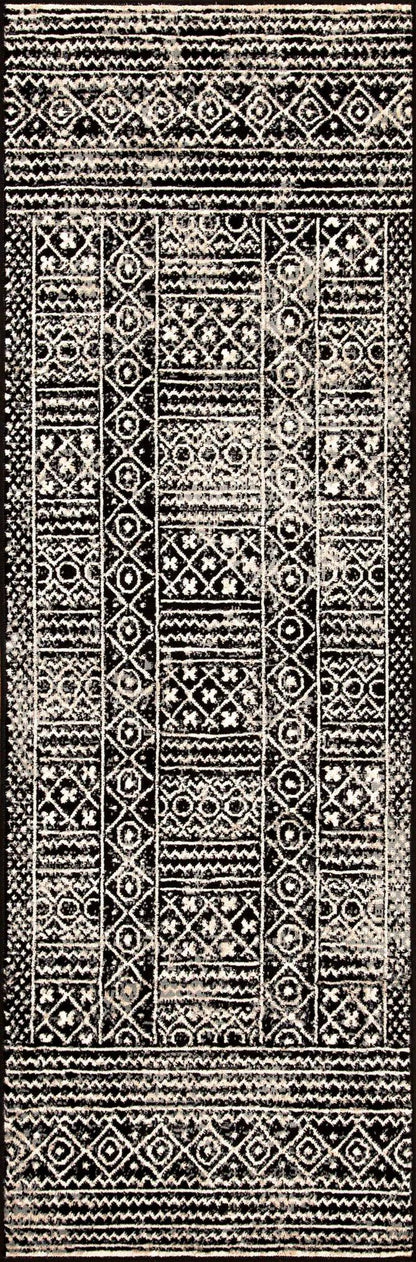 Formal Geometric Border Indoor Area Rug or Runner