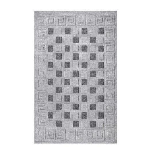 Geometric Greek Key Area Rug Indoor Outdoor Rugs