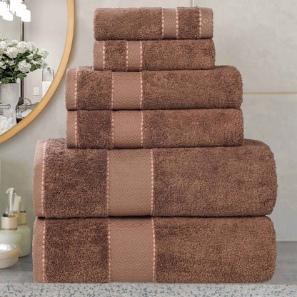 Niles Egyptian Giza Cotton Plush Heavyweight Soft 6 Piece Towel Set
