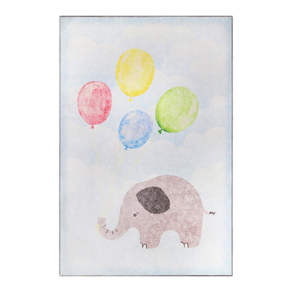 Nursery Elephant Anti-Skid Backing Indoor Area Rug