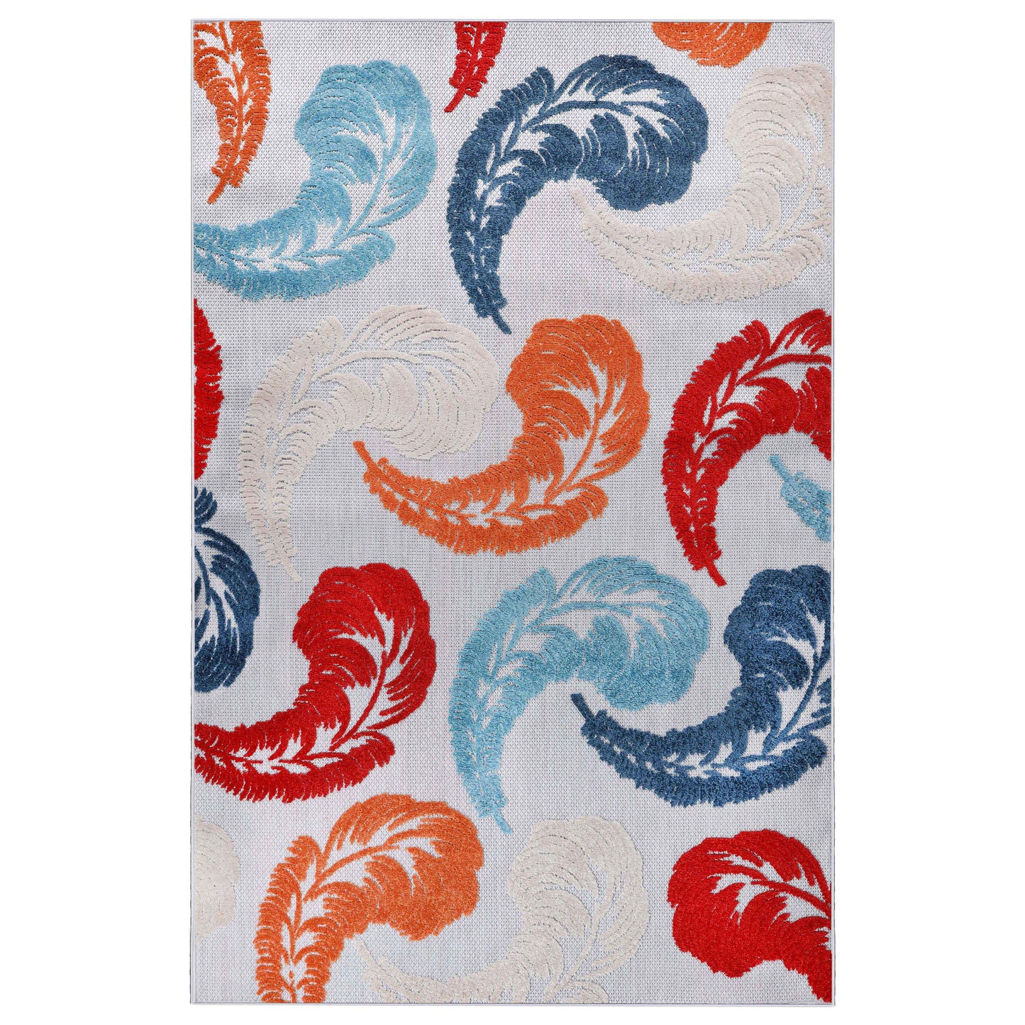Feather Modern Bohemian Indoor Outdoor Area Rug