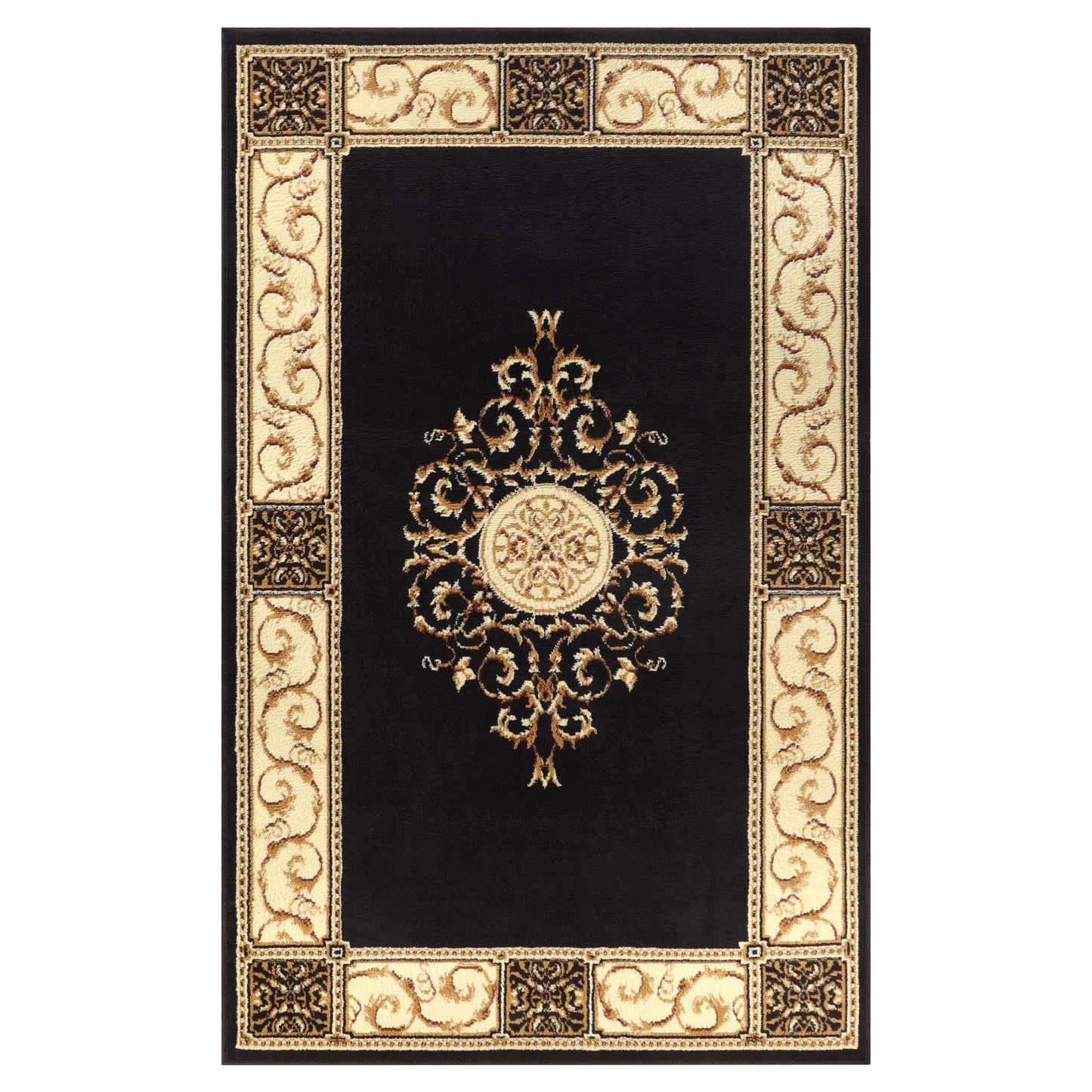 Oversized Medallion Modern Bohemian Indoor Area Rug or Runner Rug
