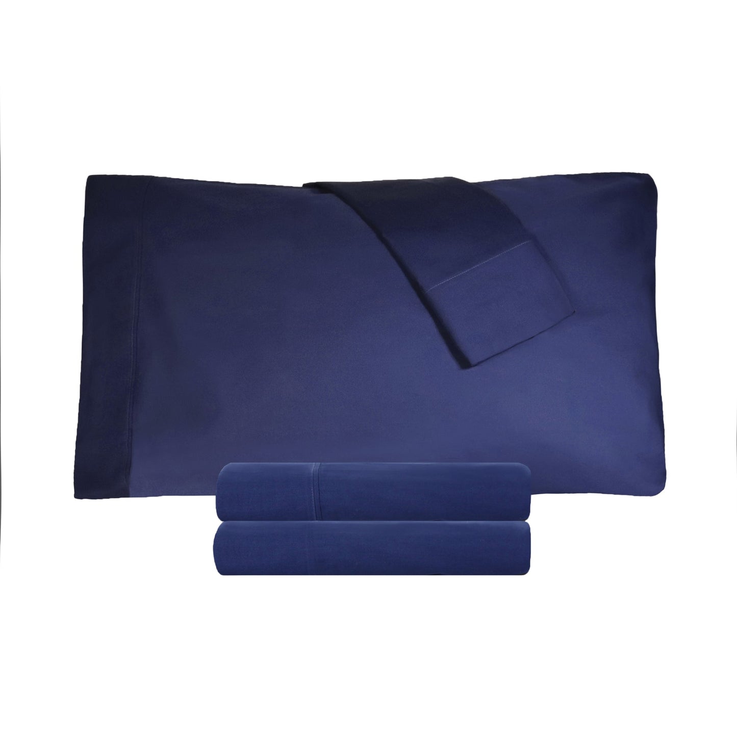 Superior 100% Cotton Percale 300 Thread Count Sheet Set - Crown Blue
