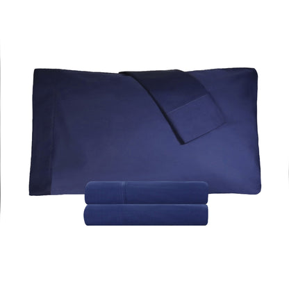 Superior 100% Cotton Percale 300 Thread Count Sheet Set - Crown Blue