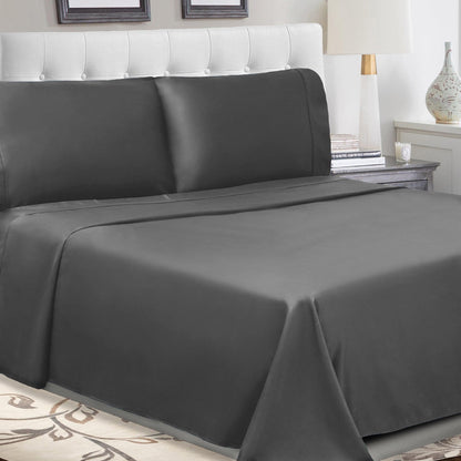 Superior 100% Cotton Percale 300 Thread Count Sheet Set - Grey
