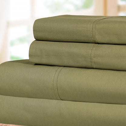 Superior 100% Cotton Percale 300 Thread Count Sheet Set - Sage