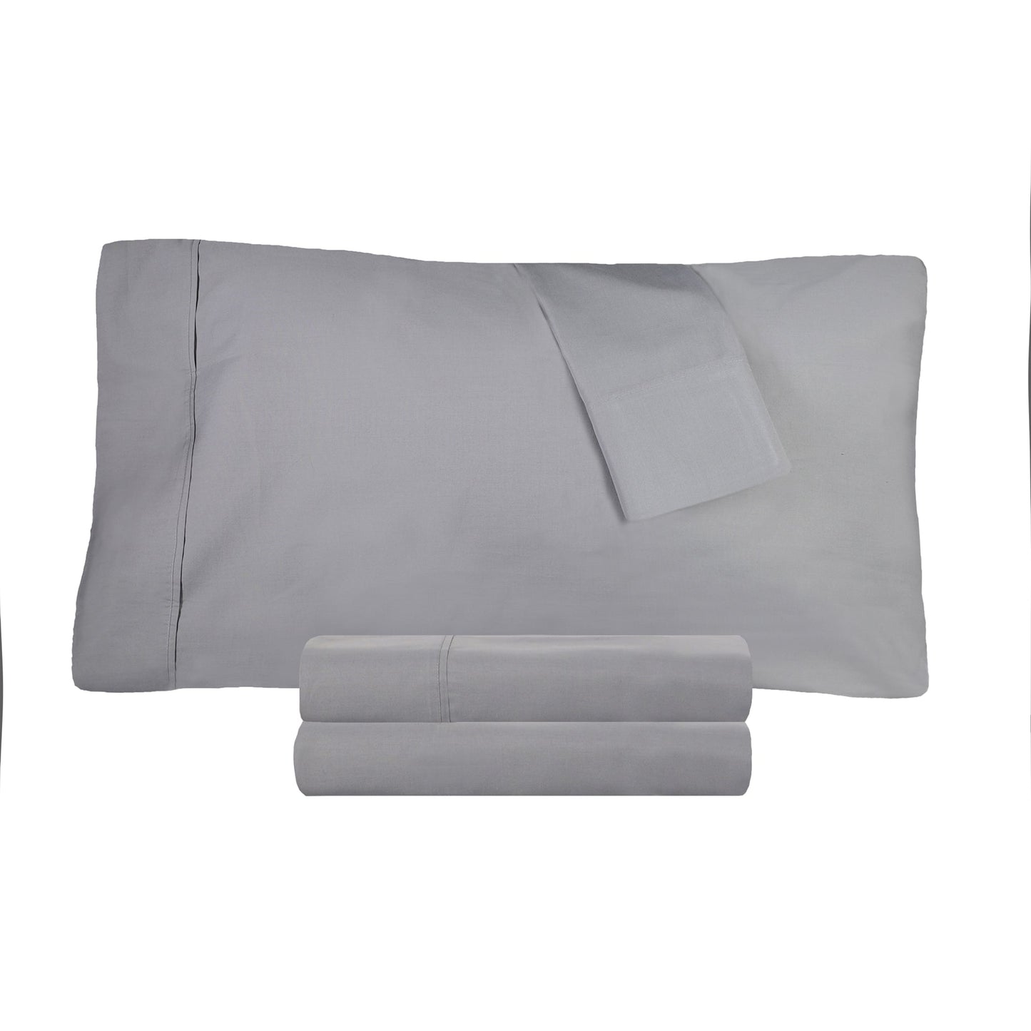 Superior 100% Cotton Percale 300 Thread Count Sheet Set - Smoked Pearl