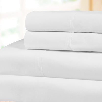 Superior 100% Cotton Percale 300 Thread Count Sheet Set - White