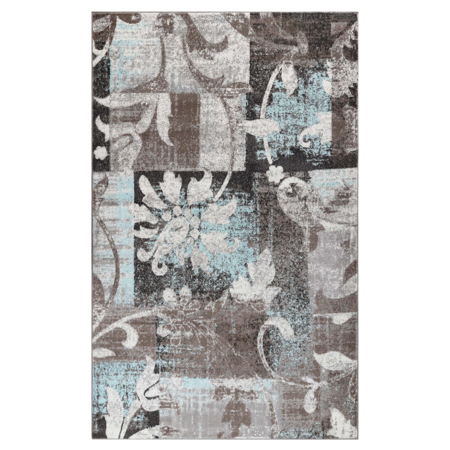 Pastiche Contemporary Floral Patchwork Indoor Area Rug or Runner