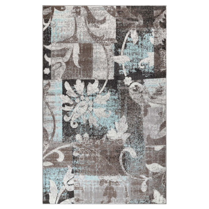 Pastiche Contemporary Floral Patchwork Indoor Area Rug or Runner