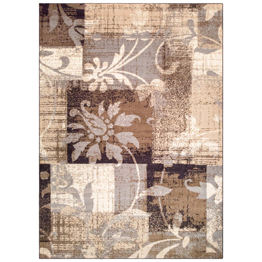 Pastiche Floral Patchwork Non-Slip Indoor Washable Area Rug