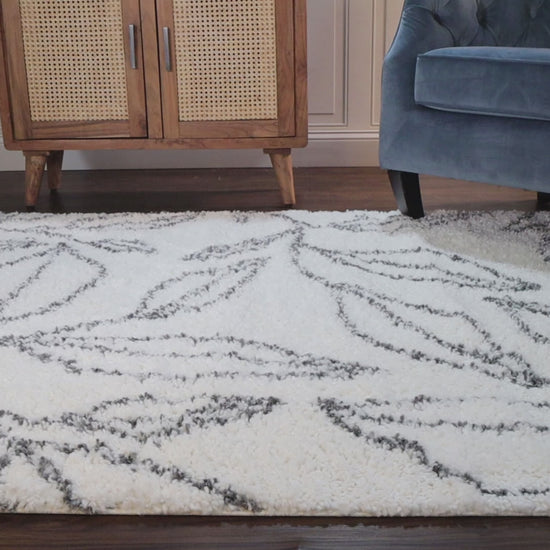 Superior Botanical Indoor Plush Shag Transitional Area Rug