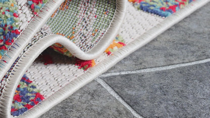 Superior Siesta Botanical Leaves Modern Indoor Outdoor Area Rug or Runner Rug 