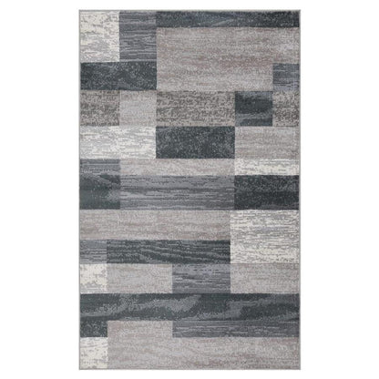 Rockwood Modern Geometric Patchwork Indoor Area Rug or Runner