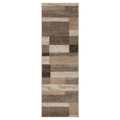 Rockwood Modern Geometric Patchwork Indoor Area Rug or Runner