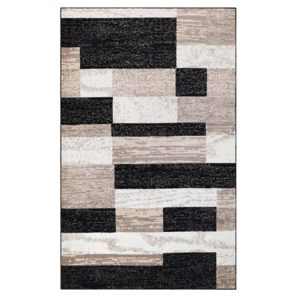 Rockwood Modern Geometric Patchwork Indoor Area Rug or Runner